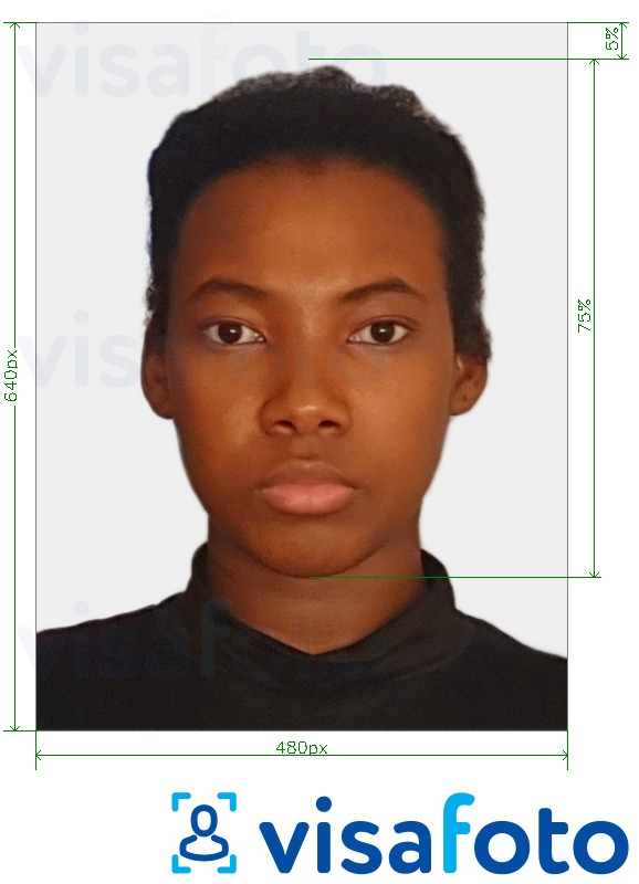 Esimerkkikuva Bahaman passi 480x640 pikseliä, joka täyttää tarkat kokovaatimukset