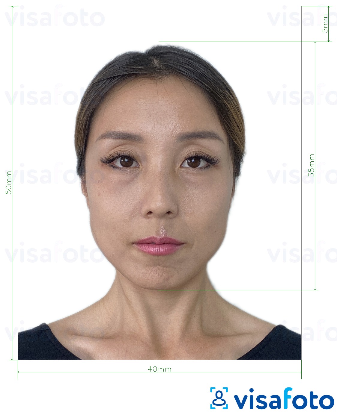 Esimerkkikuva Hongkongin henkilökortti 4x5 cm, joka täyttää tarkat kokovaatimukset