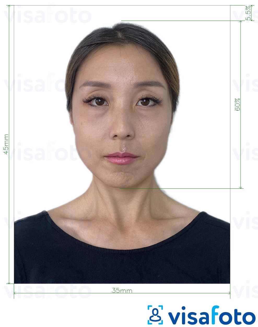 Esimerkkikuva Japani GoGoNihon 800 pikseliä 35x45 mm, joka täyttää tarkat kokovaatimukset